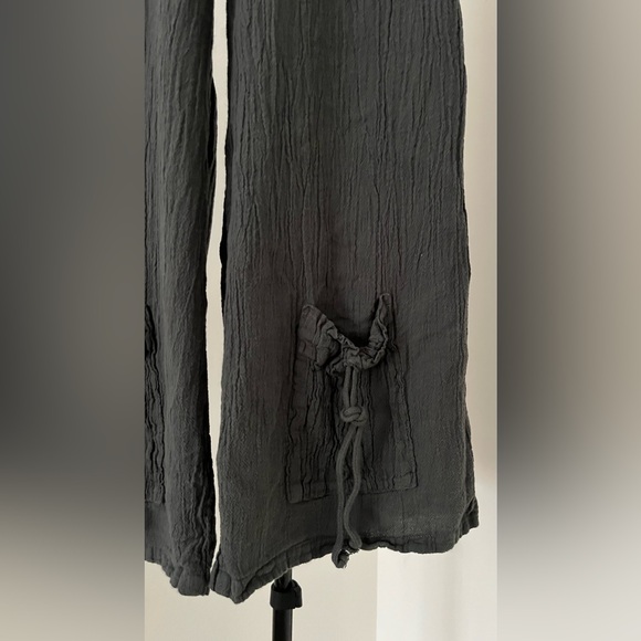 ๐ฟ Oh My Gauze! 'Sammy' Graphite Wide-Leg Cropped Boho Pants โ Size S/M ๐ฟ - Picture 4 of 13